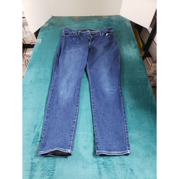 Lucky Brand Jeans Size 10 Womens Blue Stretch Pant Mid Rise Lolita Skinny Ankle - Picture 1 of 15